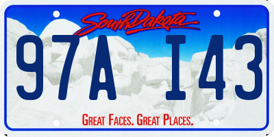 SD license plate 97AI43