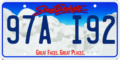 SD license plate 97AI92