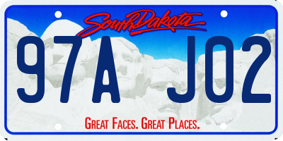 SD license plate 97AJ02