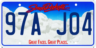 SD license plate 97AJ04