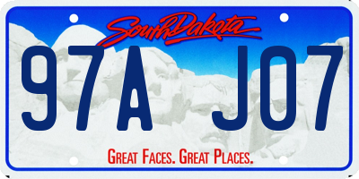 SD license plate 97AJ07