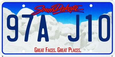 SD license plate 97AJ10