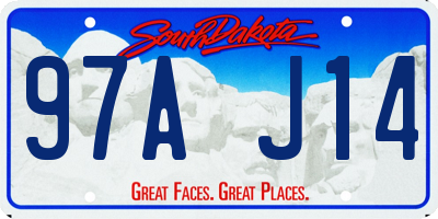 SD license plate 97AJ14