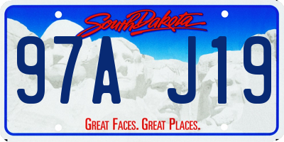 SD license plate 97AJ19