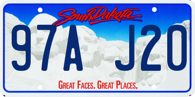 SD license plate 97AJ20