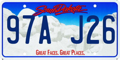 SD license plate 97AJ26