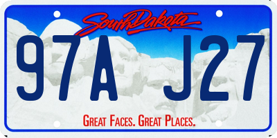 SD license plate 97AJ27