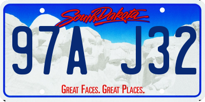 SD license plate 97AJ32