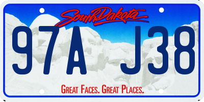 SD license plate 97AJ38