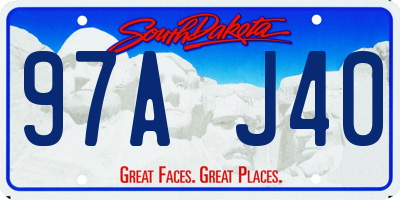 SD license plate 97AJ40