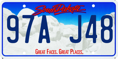 SD license plate 97AJ48