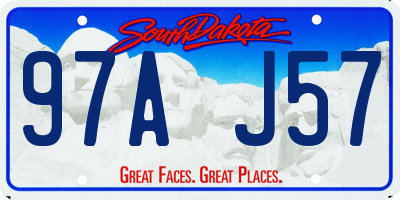 SD license plate 97AJ57