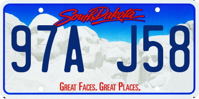 SD license plate 97AJ58