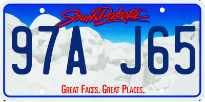 SD license plate 97AJ65