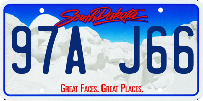 SD license plate 97AJ66