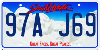 SD license plate 97AJ69