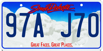 SD license plate 97AJ70