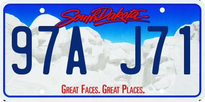 SD license plate 97AJ71