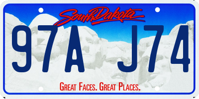 SD license plate 97AJ74