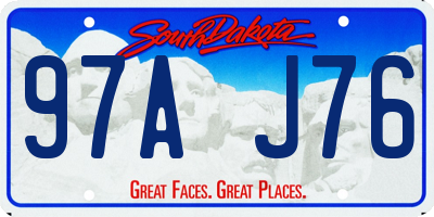 SD license plate 97AJ76