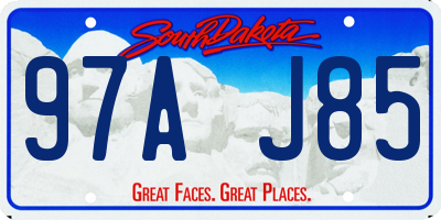 SD license plate 97AJ85