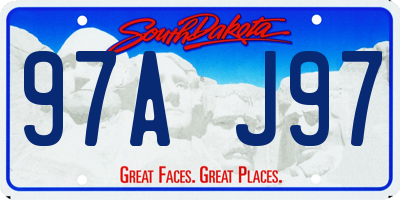 SD license plate 97AJ97