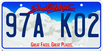 SD license plate 97AK02