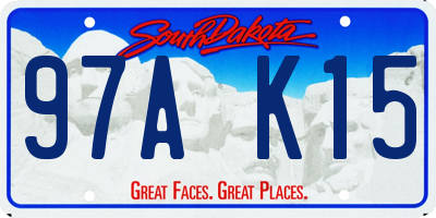 SD license plate 97AK15