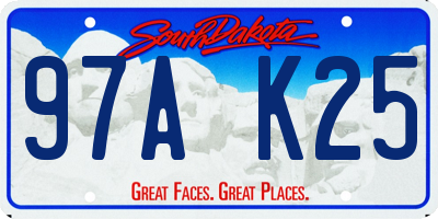 SD license plate 97AK25