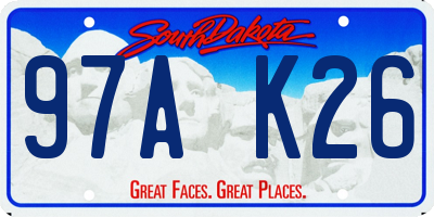 SD license plate 97AK26
