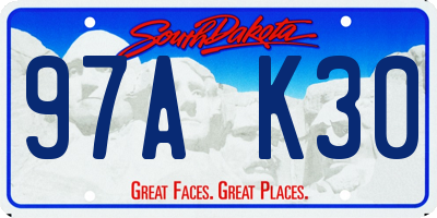 SD license plate 97AK30