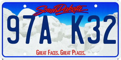 SD license plate 97AK32