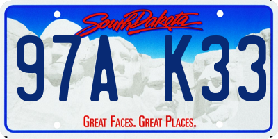 SD license plate 97AK33