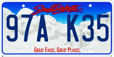 SD license plate 97AK35