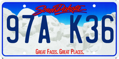 SD license plate 97AK36