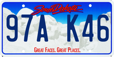 SD license plate 97AK46