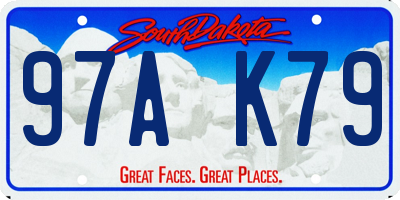 SD license plate 97AK79