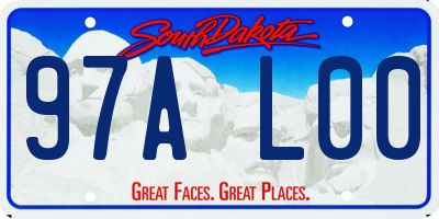 SD license plate 97AL00