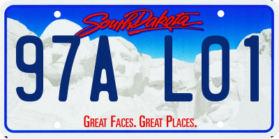 SD license plate 97AL01