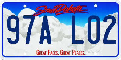 SD license plate 97AL02