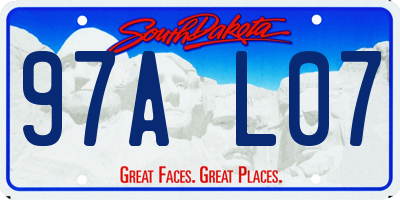 SD license plate 97AL07