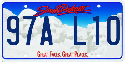 SD license plate 97AL10