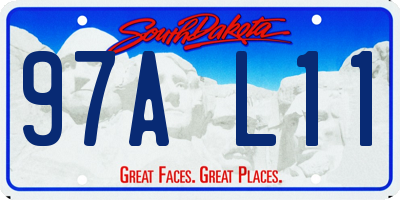 SD license plate 97AL11