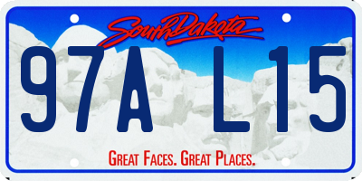 SD license plate 97AL15