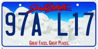 SD license plate 97AL17