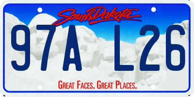 SD license plate 97AL26