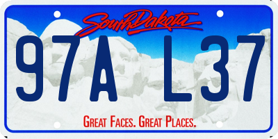 SD license plate 97AL37