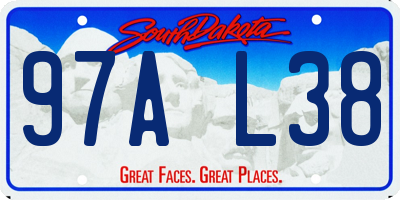 SD license plate 97AL38