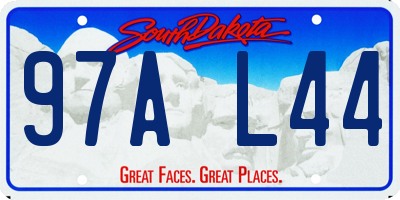 SD license plate 97AL44