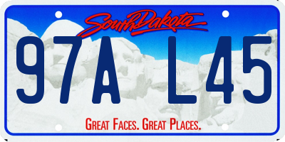 SD license plate 97AL45